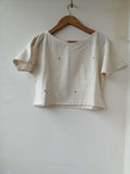 Magyar cotton Top  white Blouse