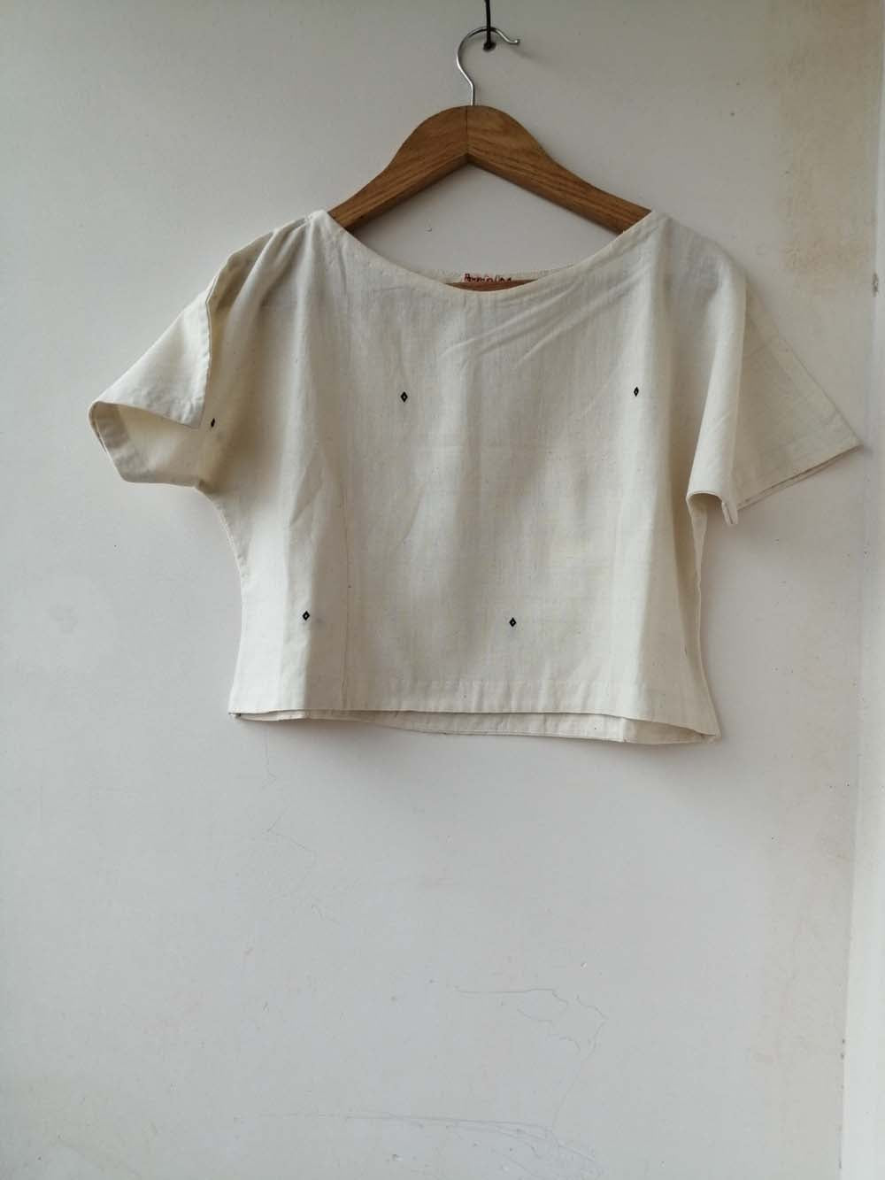 Magyar cotton Top  white Blouse