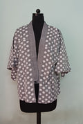 Grey Cotton Ikat Kimono shrug- Polka 01 -Pankaja Sethi