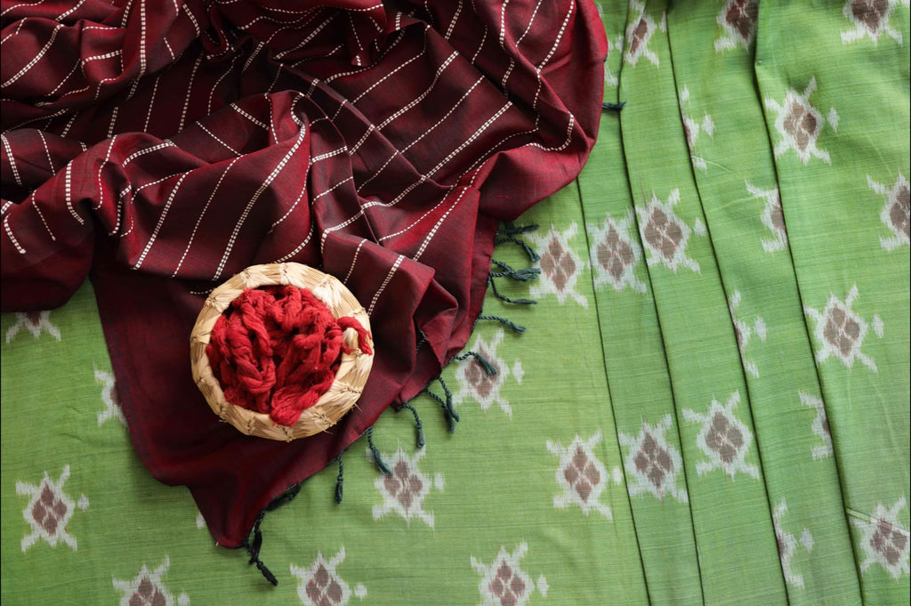 Kaincha - Cotton Ikkat Saree