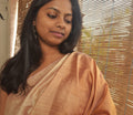 Beige  silk ikat handloom Natural Dye Odisha saree – Strings of Music-Pankaja Sethi