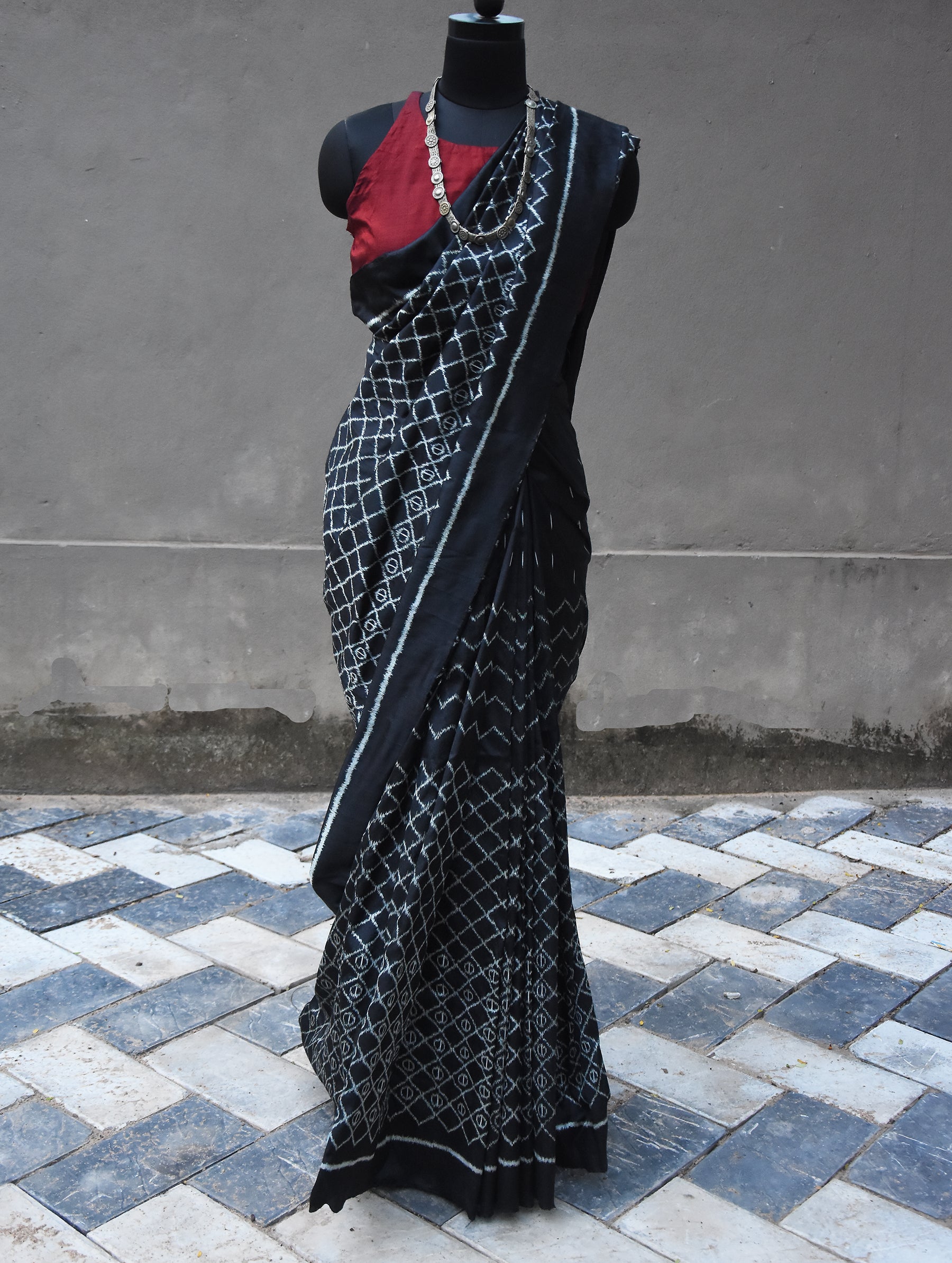 Black silk ikat handloom Odisha saree – Transition -Pankaja Sethi
