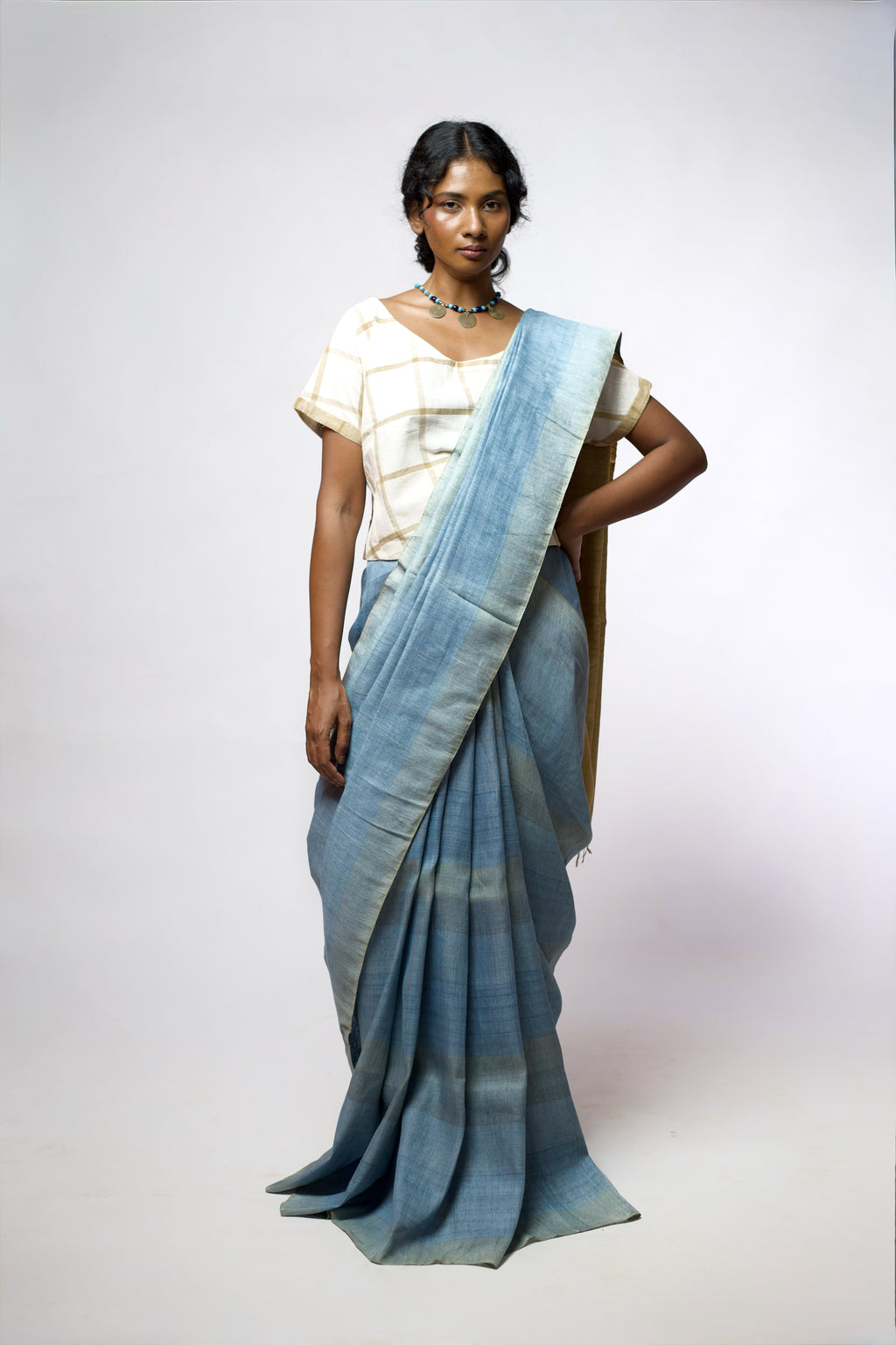 Indigo Linen Weave