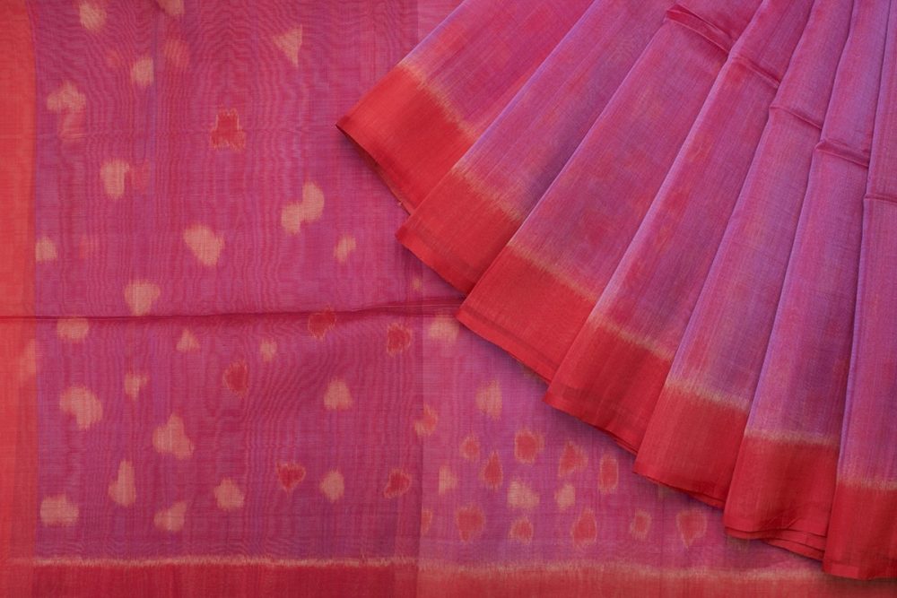 Rose Organza silk ikat handloom Odisha saree – Impressions-Pankaja Sethi - Image 2