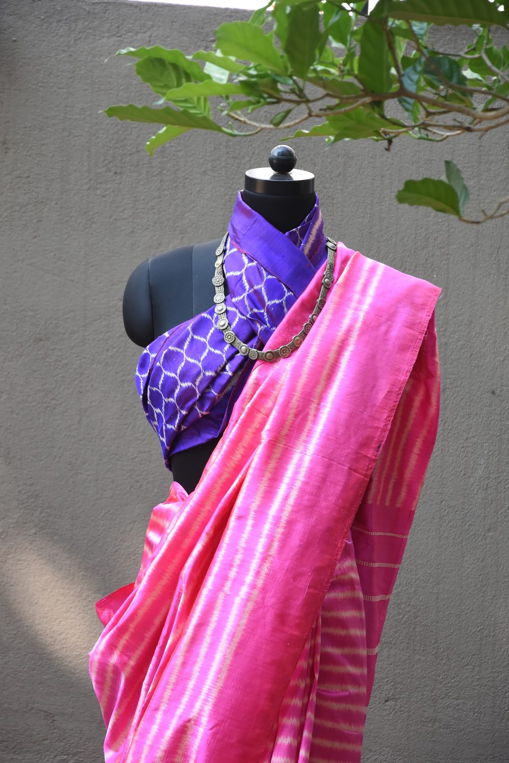 Pink silk ikat handloom Odisha saree – Pani -Pankaja Sethi
