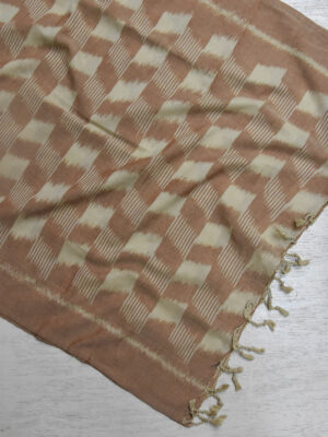 Cotton ikat -natural dye-chequerboard’ design-pankaja sethi